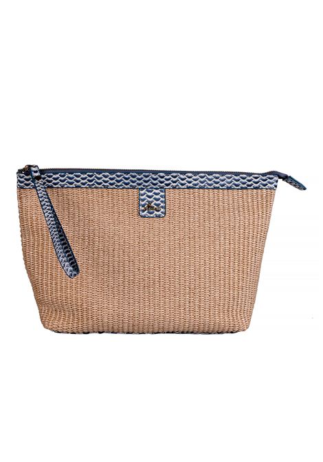 pochette in raffia Nardelli | BUSTONE RAFIABEIGE RIP,BLU